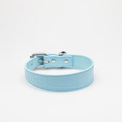 Jasnoniebieski obroża dla psa Baby Blue Croco Thin