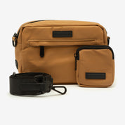 Odblaskowa brązowa torba na spacer dla psa - Crossbody
