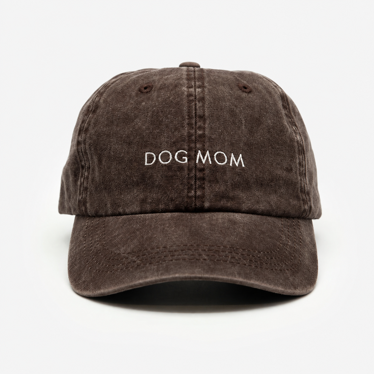 Brown Denim Cap - Dog Mom