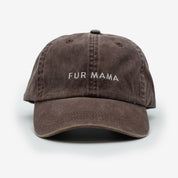 Brązowa czapka dżinsowa - Fur Mama