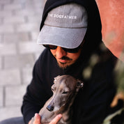 Szara dżinsowa czapka - The Dogfather 