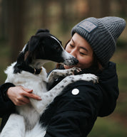 Szara wełniana czapka -  Fur Mama