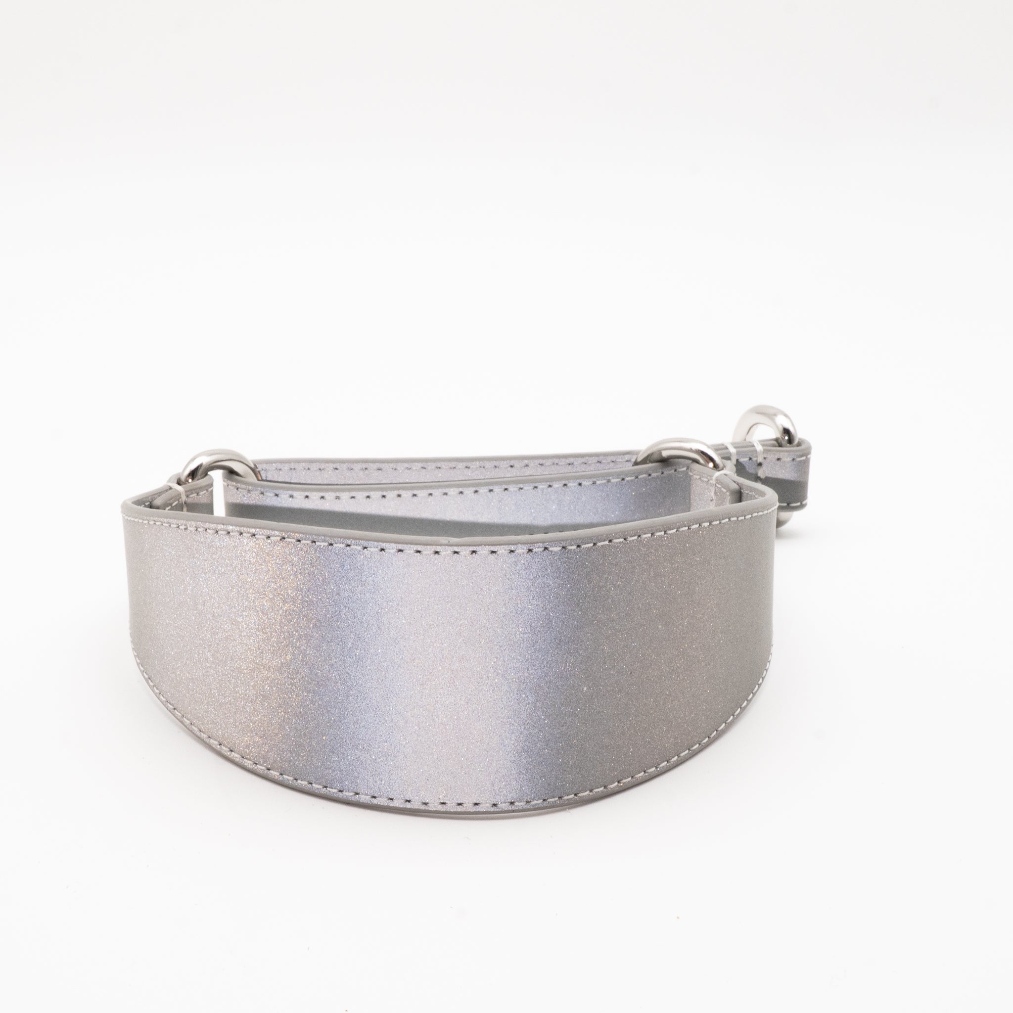 Reflective Silver Dog Martingale Wide