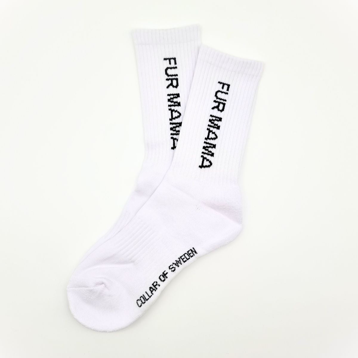 Białe skarpety rurkowe - Fur Mama