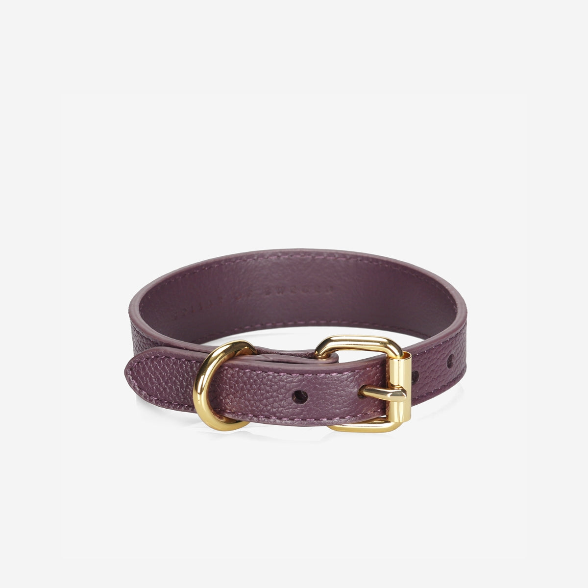 image - Plum Leather Collar Large Thin